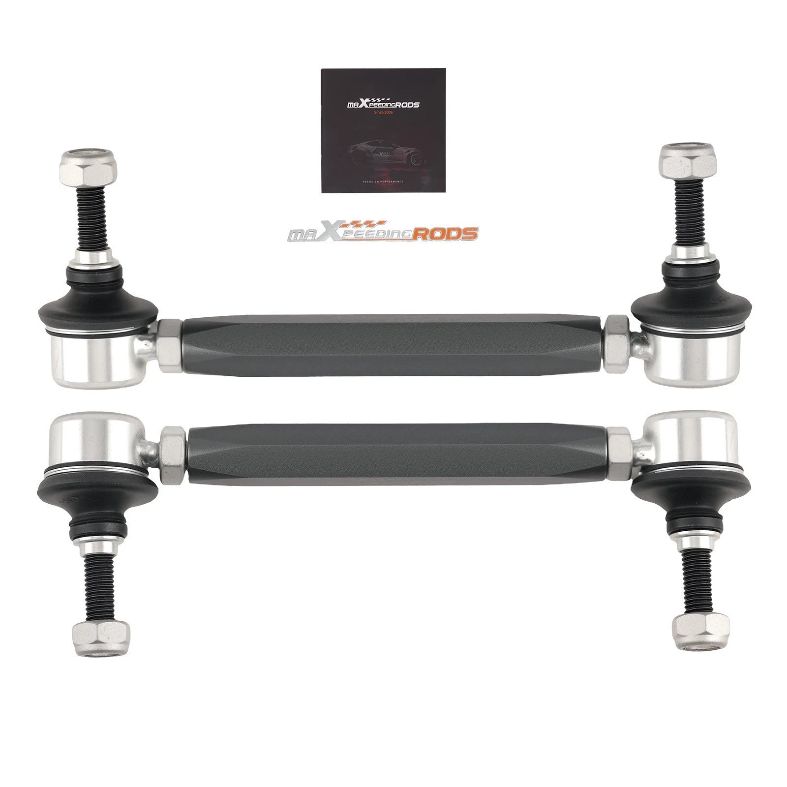 Pair Adjustable Front Sway Bar End Links for Universal Fit (180mm-230mm)