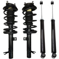 Set of 4 Complete Shock Struts with Coil Springs for Ford Focus (2000–2005)