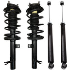 Set of 4 Complete Shock Struts with Coil Springs for Ford Focus (2000–2005)