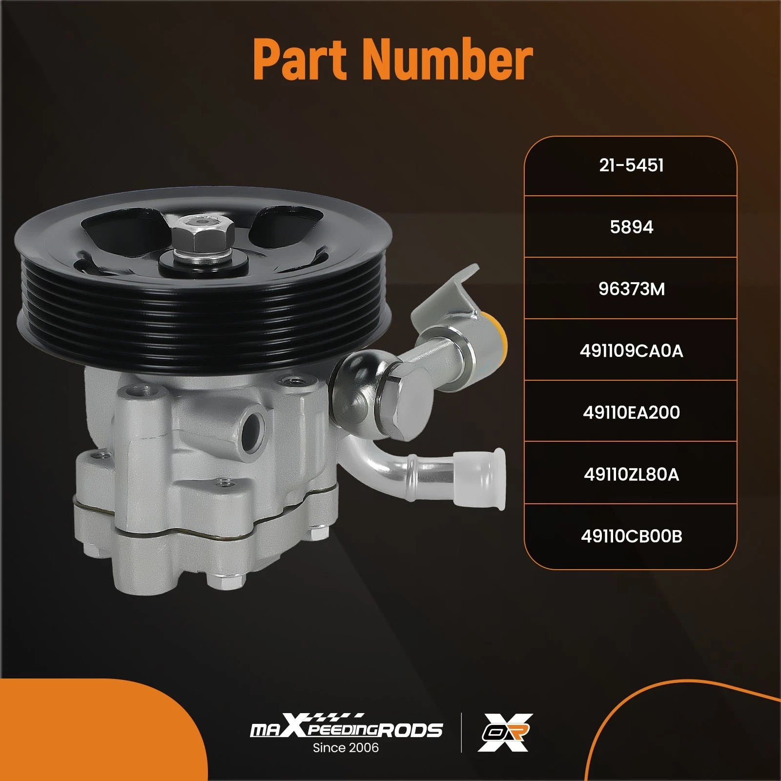Power Steering Pump with Pulley for Nissan Frontier V6 (2005-2019)