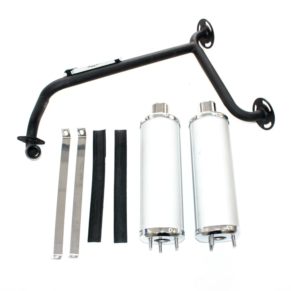 Twin Exhaust Pipe Set for 110cc Dinosaur Style Quad ATV