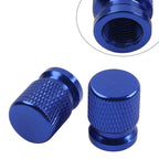 Set of 4 Blue Tire Valve Caps for Car Motor Wheel Rim Vent (Universal)