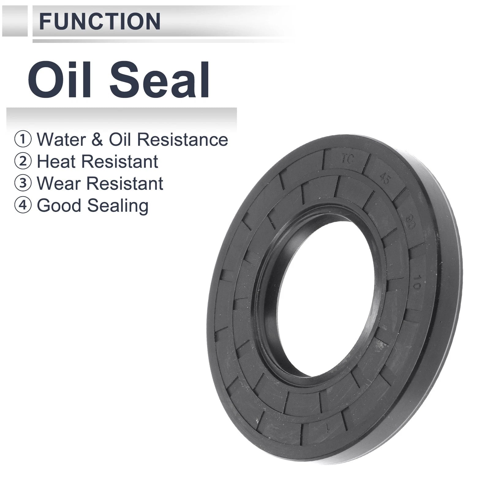 Set of 5 Oil Seal Rotary Shaft Seal Nitrile Rubber 45x90x10mm