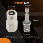 Stainless Steel Trailer Jack Crank Handle Cordless Drill Adapter Set