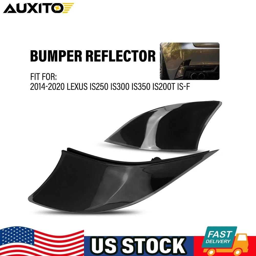 Pair Smoked Rear Bumper Reflector Light Lamps for Lexus IS250 IS300 IS350 (2014–2020)