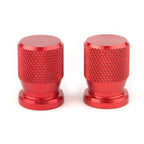 Red Tyre Air Valve Caps () for Car Truck Motorcycle Bike