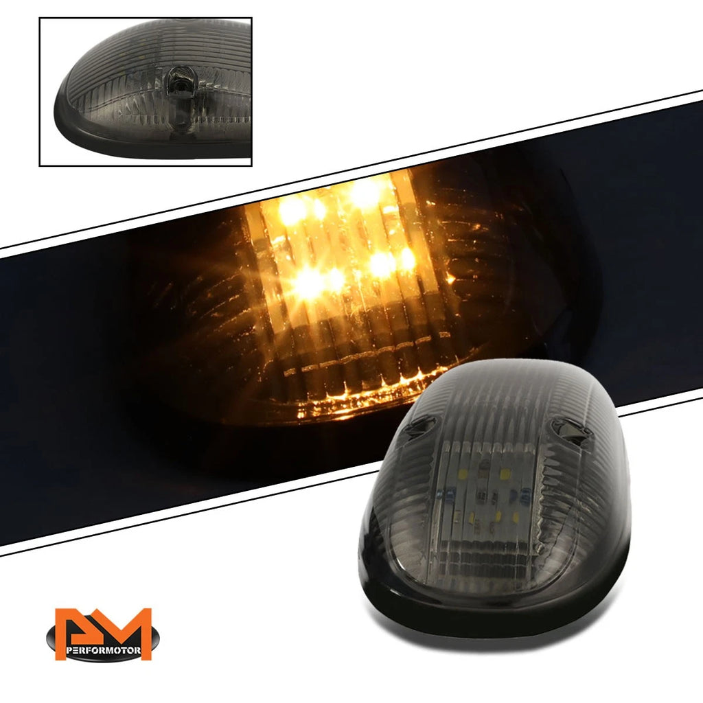 5Pcs Cab Roof Running Light Smoked Yellow LED for Dodge Ram (1999–2001)