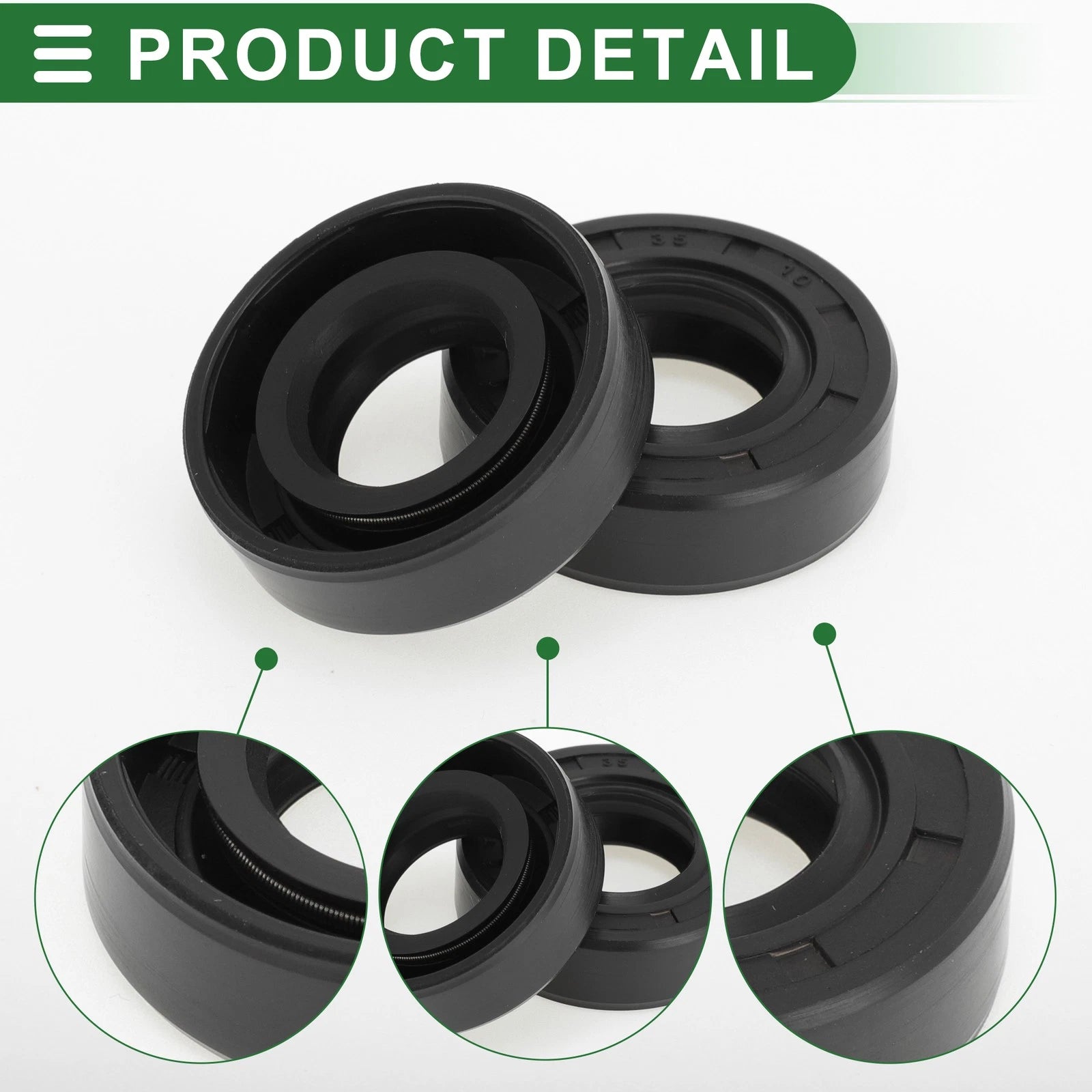Set of 5 Oil Seal Ring 18x35x10mm NBR Rubber for Various Models 