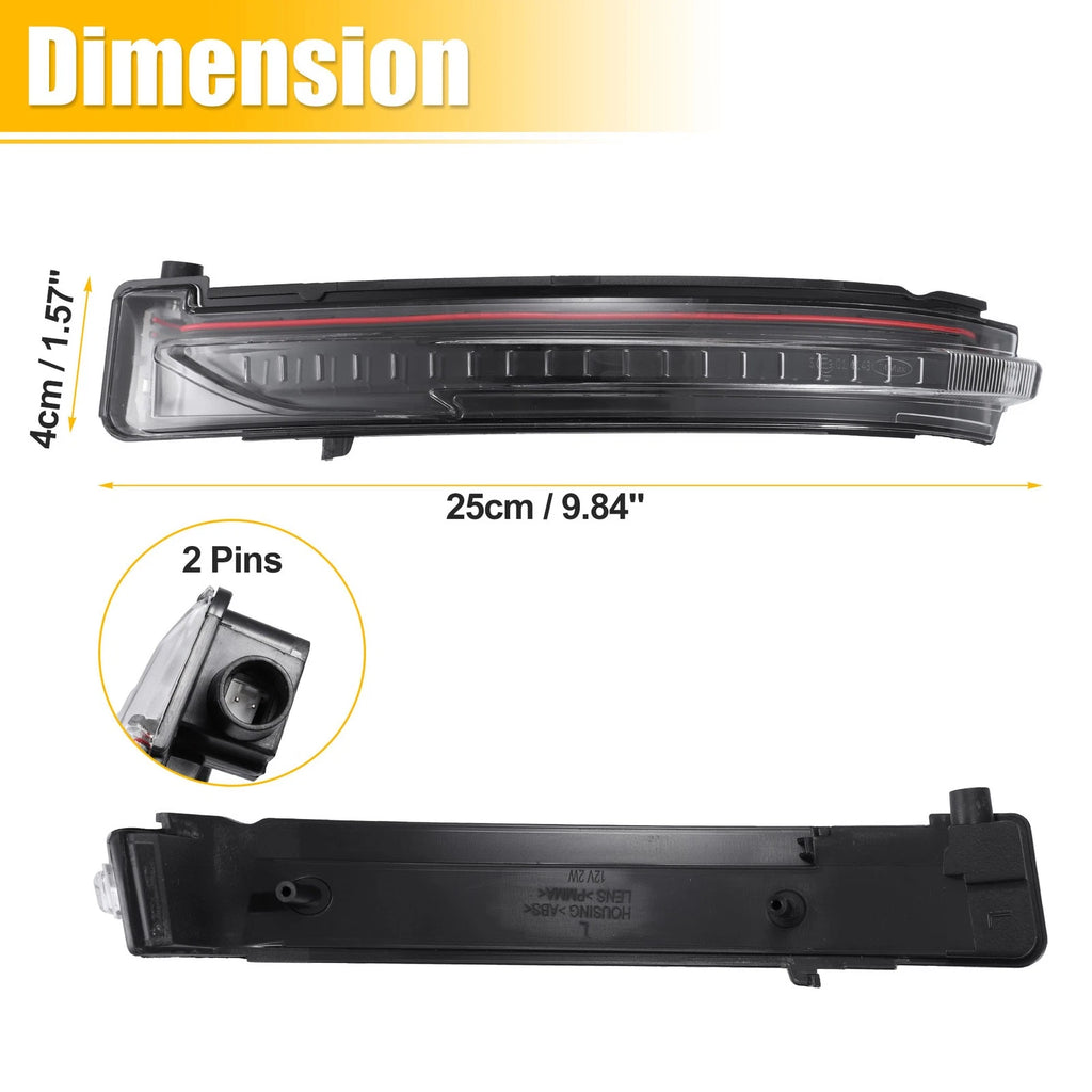 Pair LED Turn Signal Indicator Lights for Nissan Rogue (2014–2020)