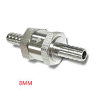 8MM One Way Check Valve for Gas or Diesel Fuel (Silver Aluminum)