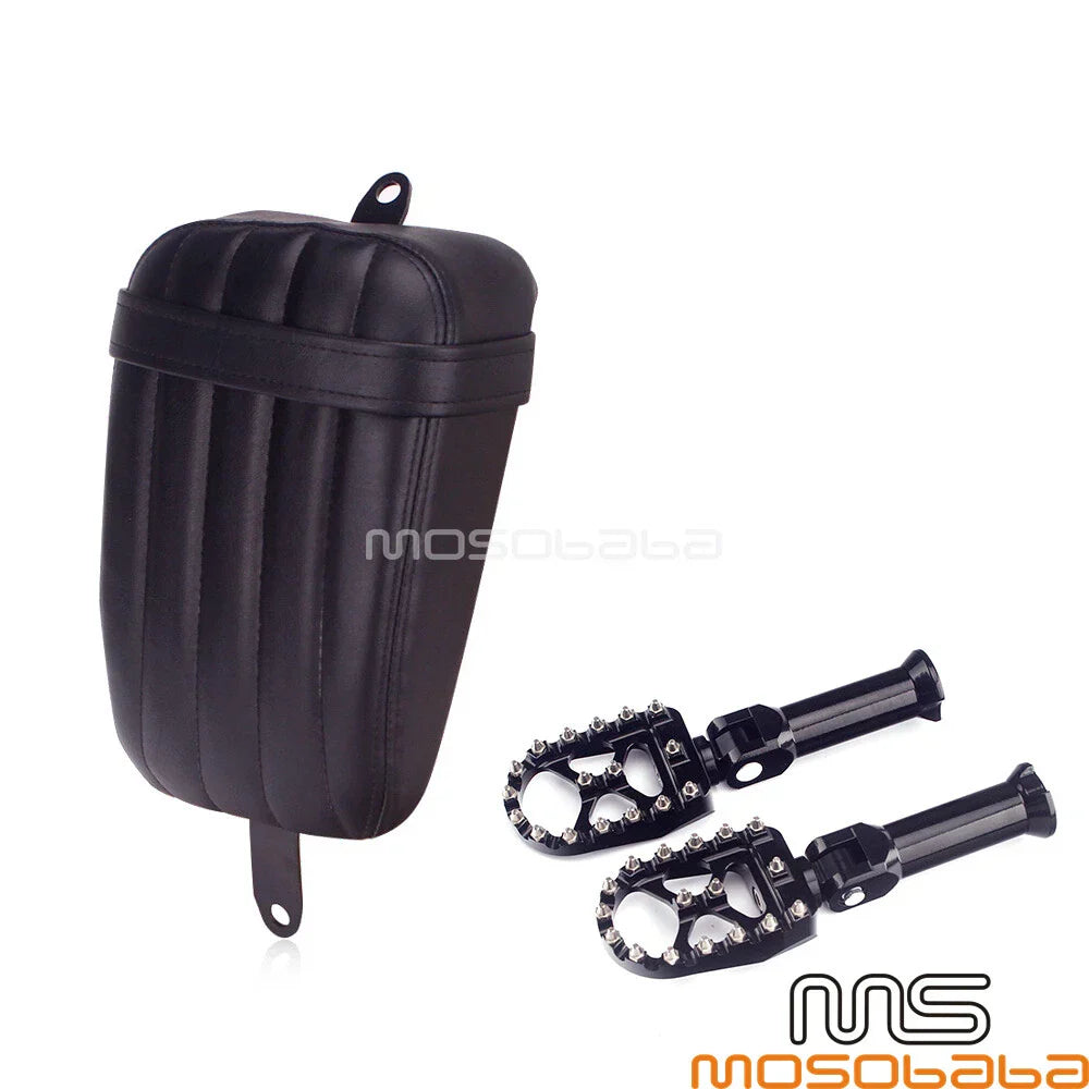 Rear Passenger Seat Cushion & Foot Pegs for Harley FXBRS FLHCS FLFB FLFBS (2018-2023)