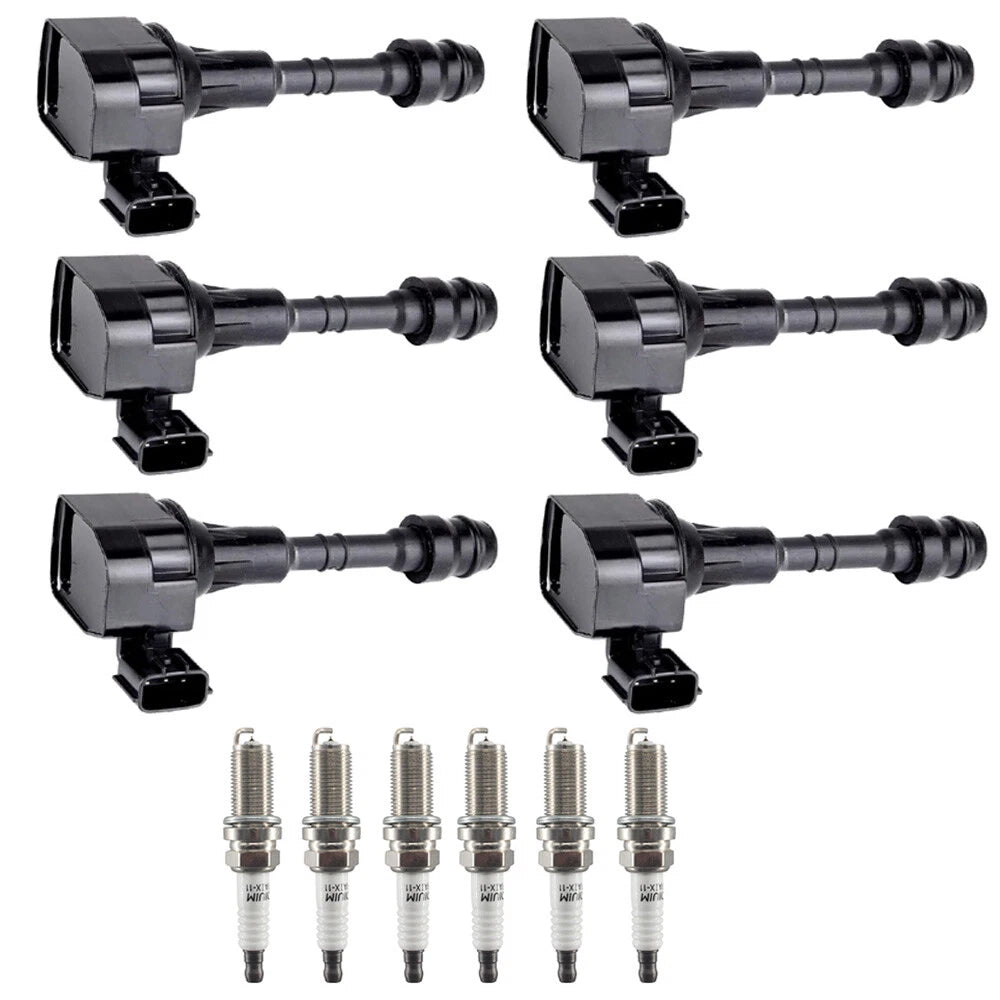 6X Ignition Coil + Iridium Spark Plug 22248-8J115 for Nissan Murano (2003–2008)