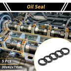 Set of 5 Oil Seal Ring 30x42x7mm NBR Rubber for Various Models 