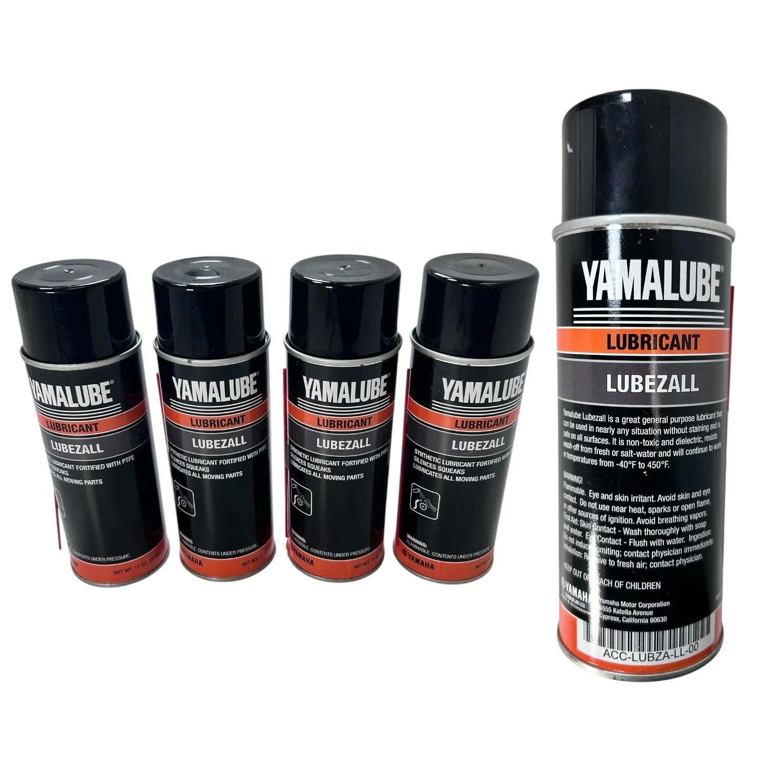 5 Pack Yamalube ACC-LUBZA-LL-00 General Purpose Lubricant 11oz for Automotive