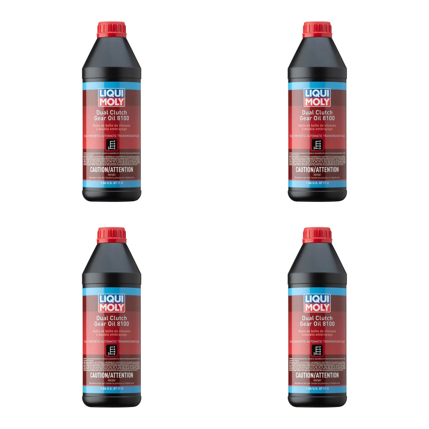 Set of 4 Liqui Moly 8100 Dual Clutch Gear Oil 1L for Automatic Transmission