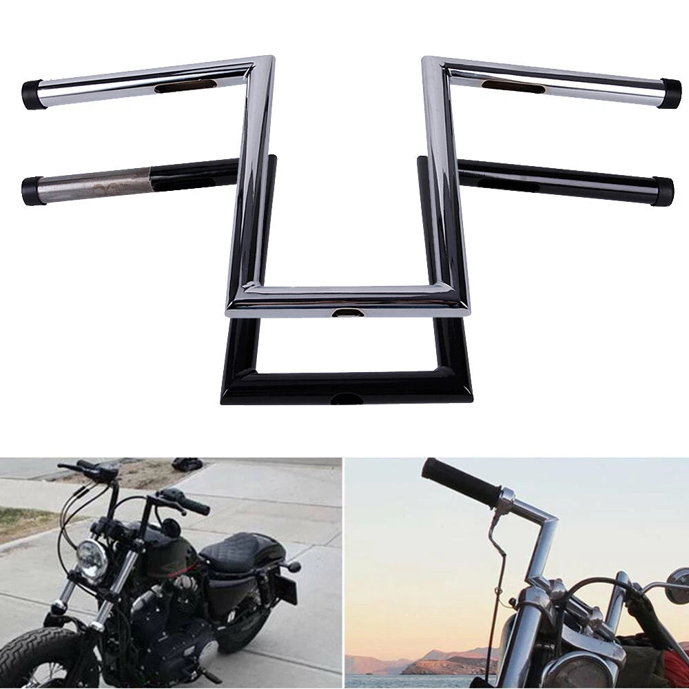 10.5" Rise Ape Hanger Z Bar Handlebars for Harley Softail Dyna Sportster