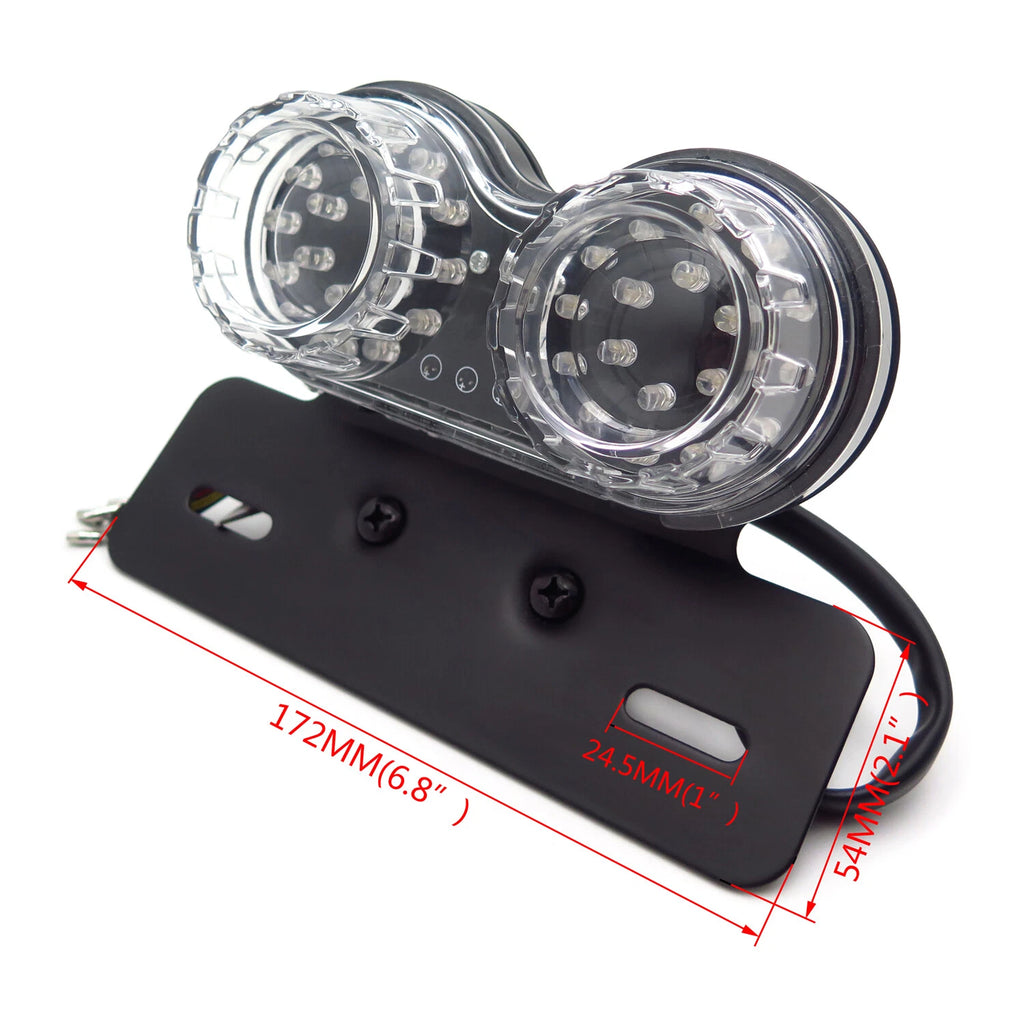 40W Dual LED Cat Eye Taillight for Universal Motorcycle