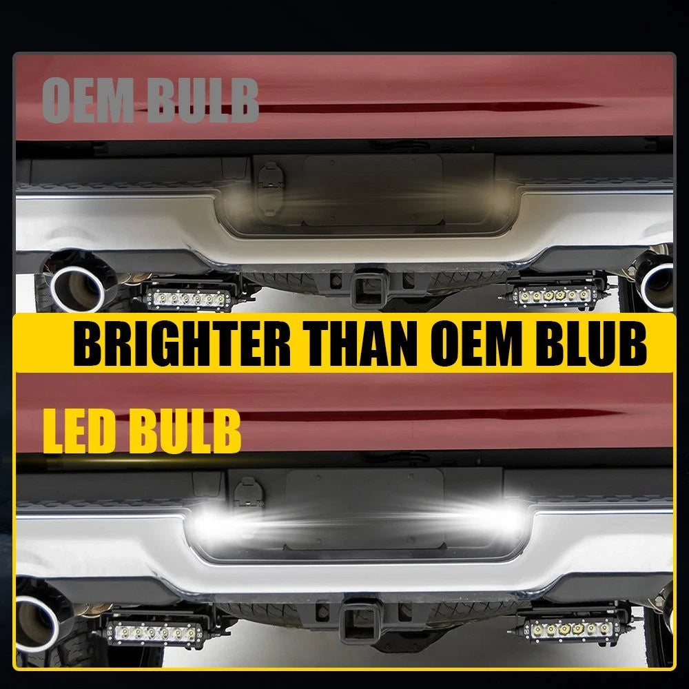 2X LED White Rear Bumper License Plate Light for Dodge Ram (2019–2022)