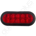 Set of 4 LED Red 6" Oval Flush Mount Tail Light Marker for Trailer