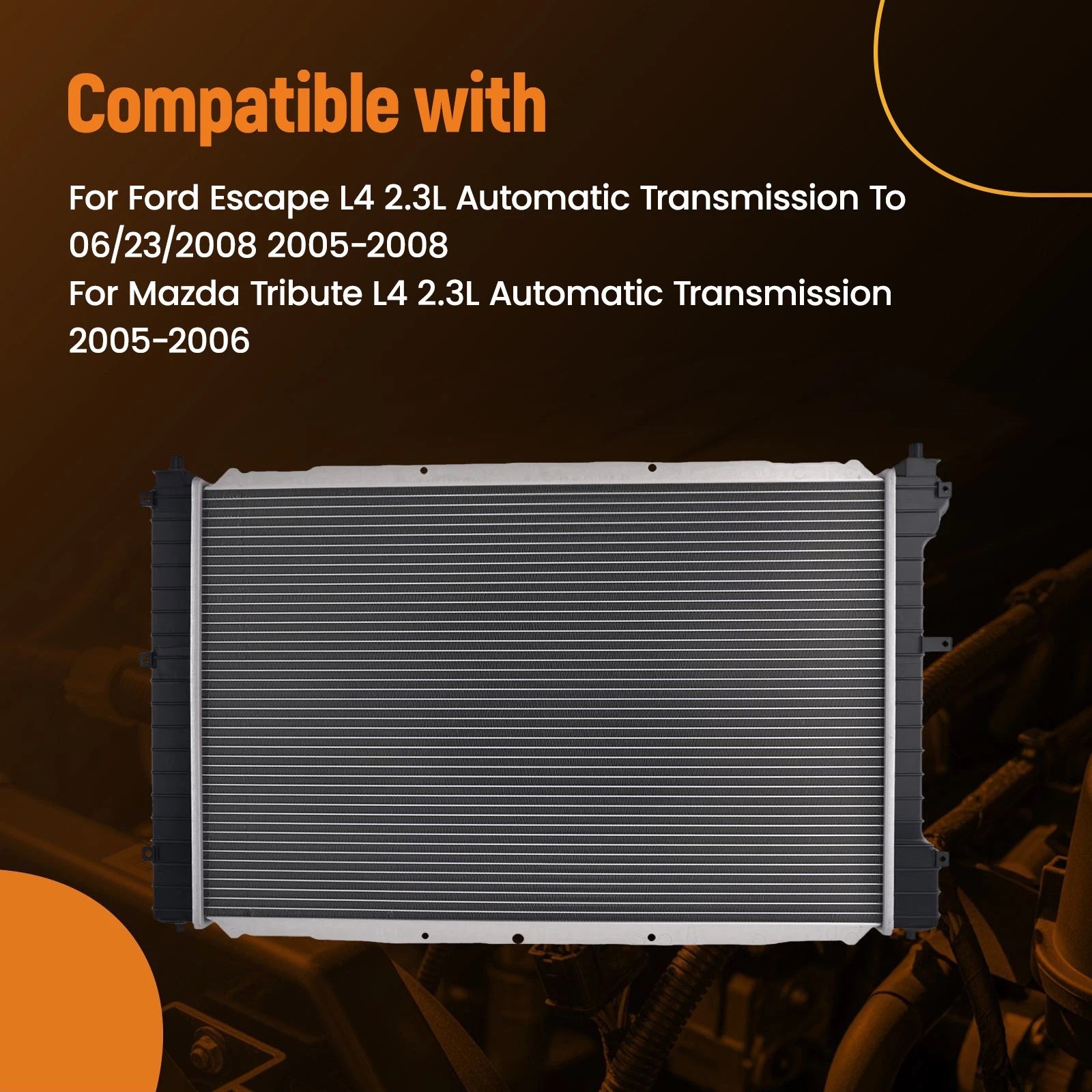 Aluminum Radiator for Ford Escape/Tribute 2.3L (2005–2008) FO3010257