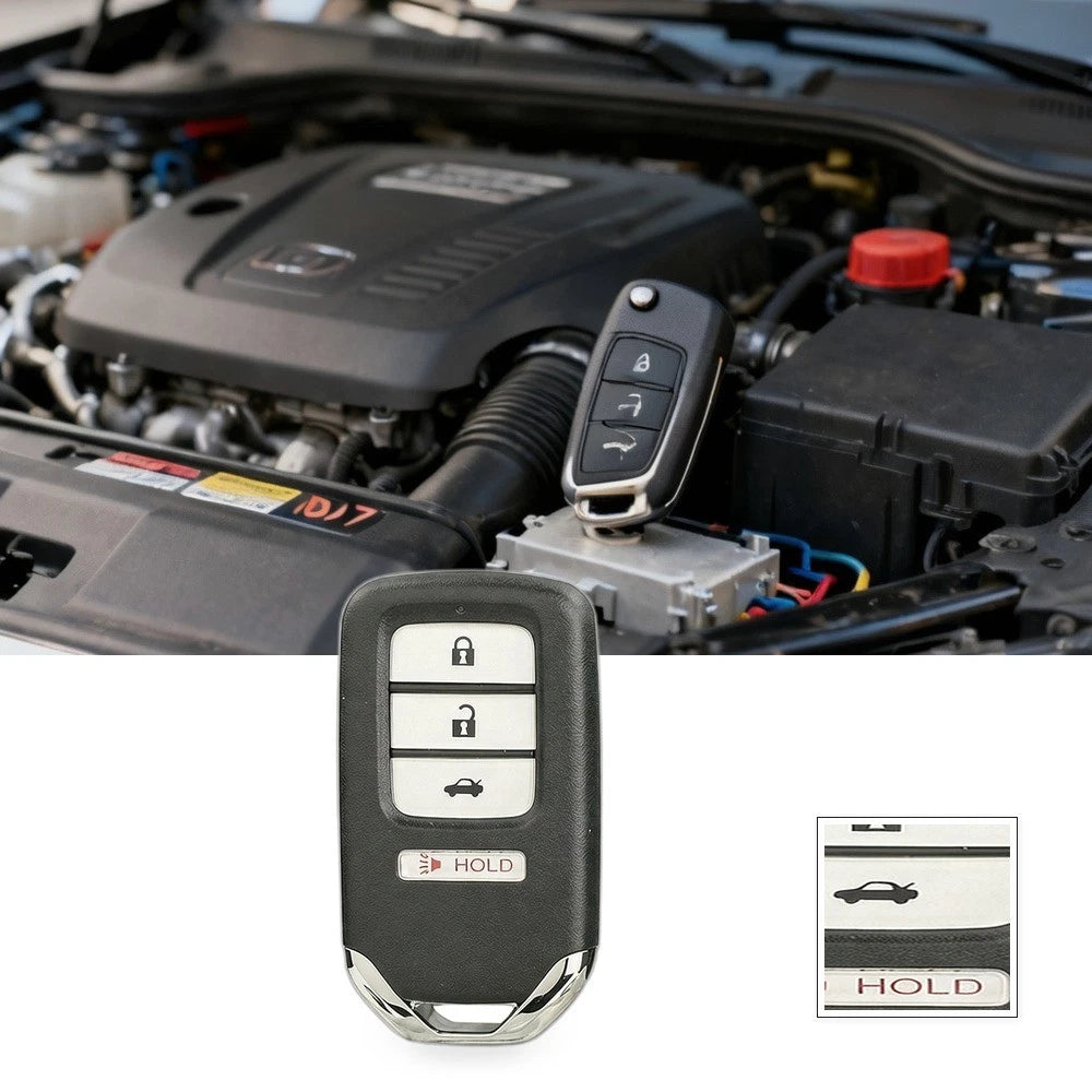 3-Button 4-Button Remote Car Key for Honda (2014–2023) 433MHz ID47 Chip