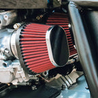 2X Red 55mm Air Filter Cleaner for Motorcycle