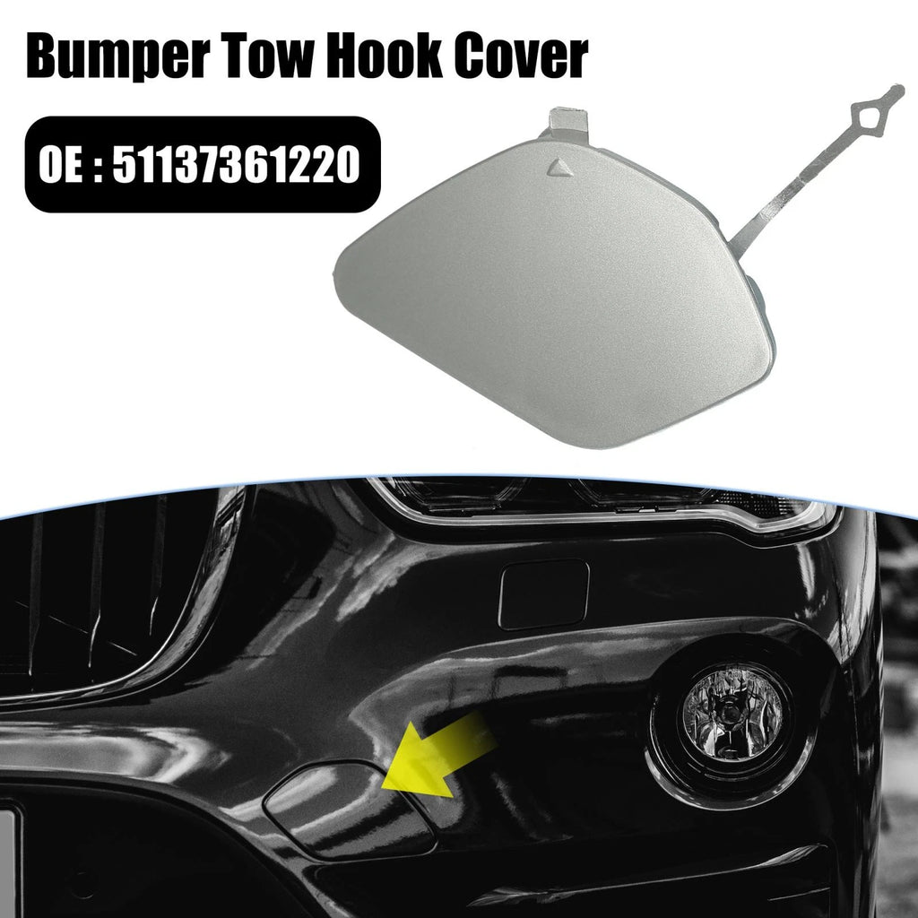 Tow Hook Cover for BMW F48 (2015–2021) 51137361220 Silver Gray