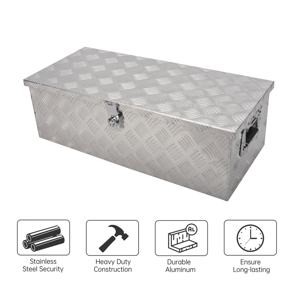 Chrome Aluminum Tool Box for Pickup Truck (30"X13"X10")