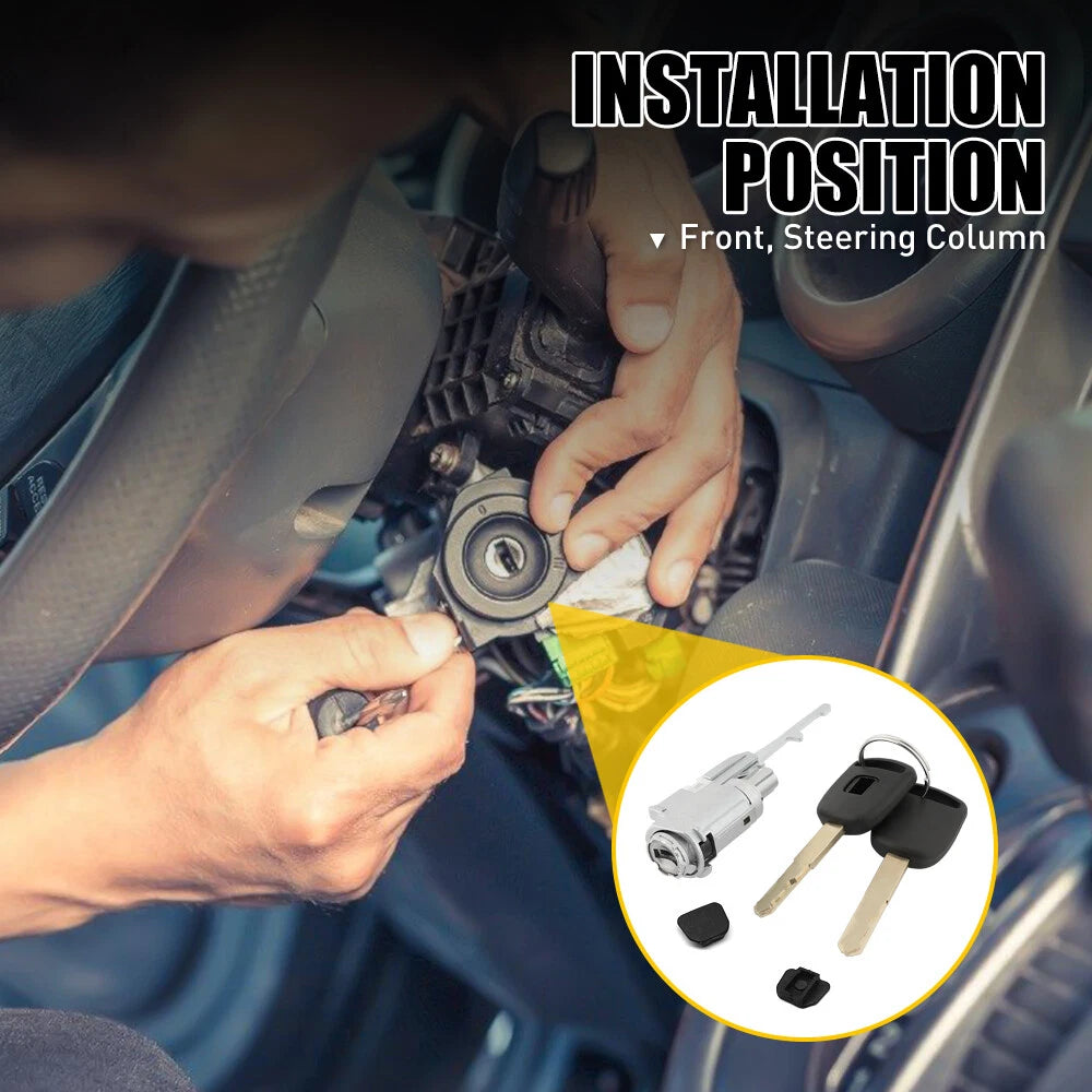 Ignition Switch Cylinder Lock with 2 Keys for Honda Acura Fit (2002–2014)