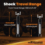 Front Shock Pair for GMC Sierra 2500HD 3500HD (2011–2019) Lift 3.5-4.5"