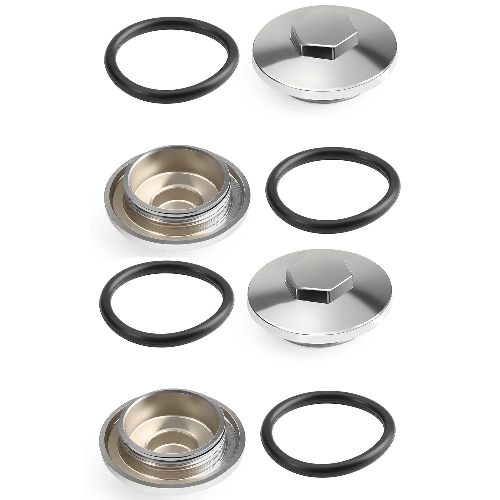 Set of 4 Engine Valve Tappet Adjustment Cover Caps for Honda FourTrax (250-400)