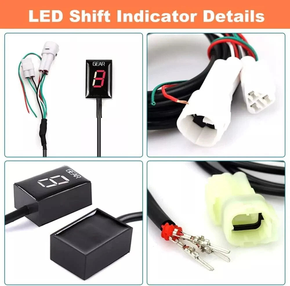 Orange LED Gear Indicator for Yamaha FZ6 FZ1 YZF-R6/R1 XJ6 (2004–2020)