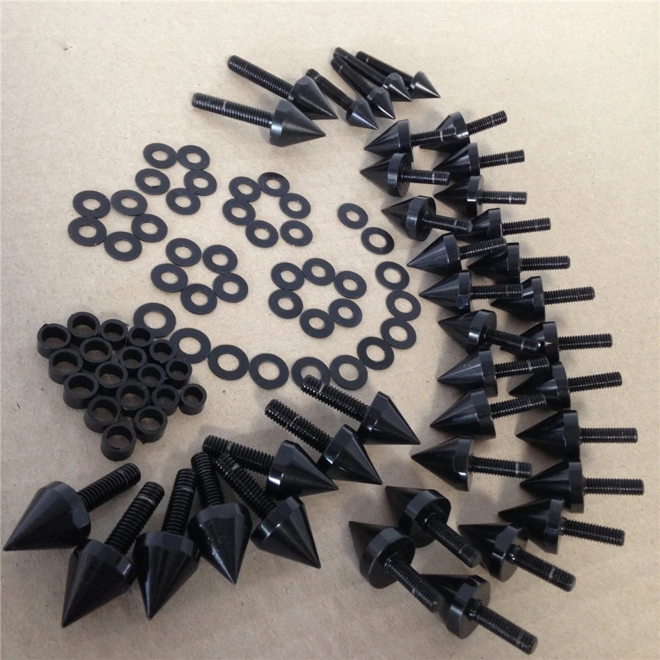 Black Spike Fairing Bolts Kit for Yamaha YZF R6/R6S (2003–2010)
