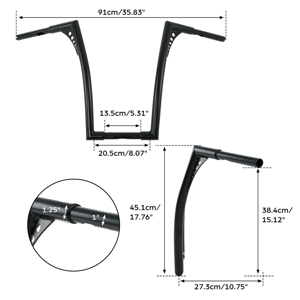 18" Handlebar Hanger Bar for Harley Softail FLST FXST Sportster XL