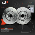 6x Front Drilled Brake Rotors + Ceramic Pads for Ford Police Responder (2013–2020)