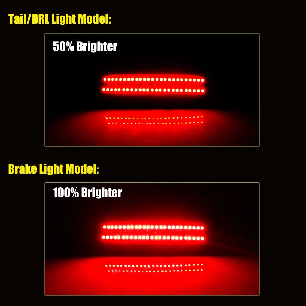 Smoked Rear Bumper Reflector LED Tail Lights for Honda CR-V (2002–2004)