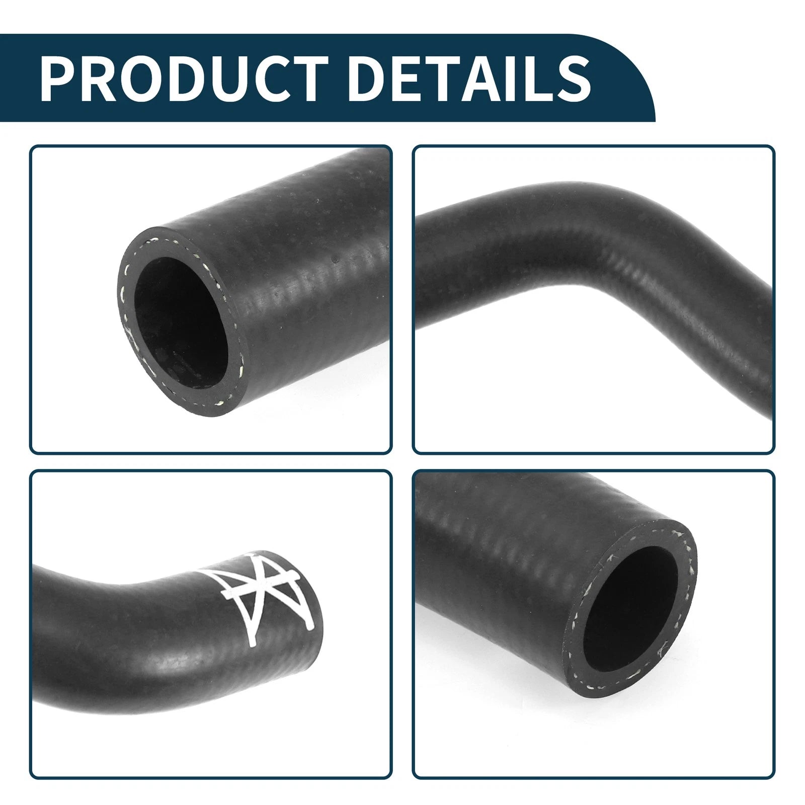 Radiator Hose Coolant Pipe for Volkswagen Polo (2006–2010) 6Q0121157BJ Rubber Black