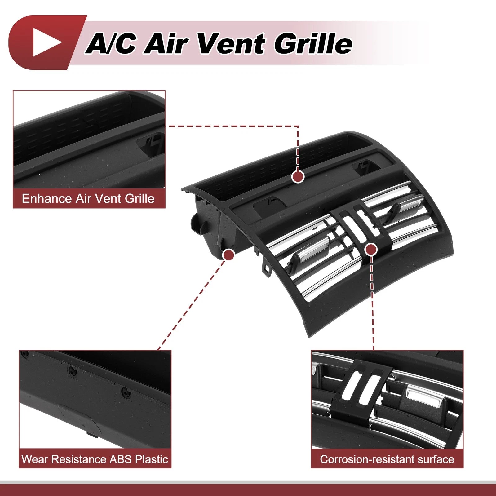 Rear Center Console Air Outlet Vent Grille No. 64229172312 for BMW 520i (2011–2016)
