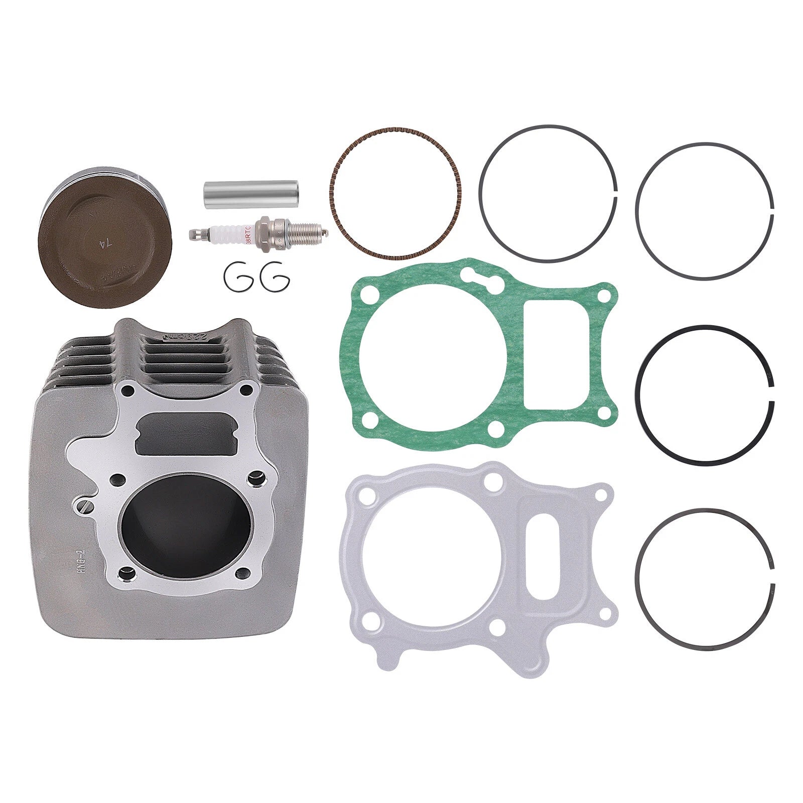 Big Bore 74mm Cylinder Piston Gasket Top End Set for Honda Recon 250 (2002–2022)