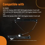 Front Left Power Window Regulator Assembly for BMW F30 F31 (2012–2019)