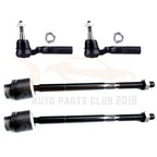 Set of 4 Front Inner Outer Tie Rod End Links for Saturn Aura (2007–2009)