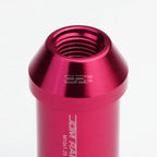 20 PCS Open End M12x1.25 50mm Tall Pink Aluminum Lug Nuts + Lock Key