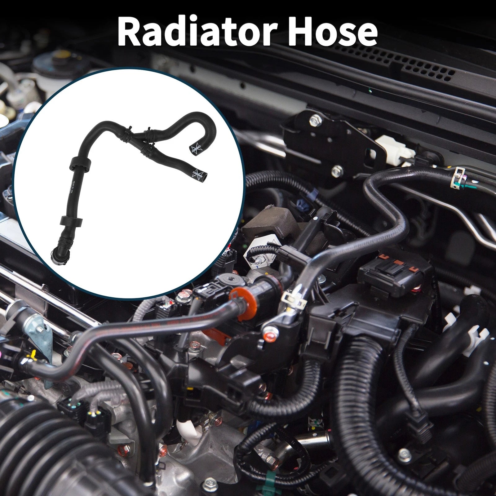 Radiator Hose for Volkswagen Golf 1.4L (2019–2021) Rubber Black