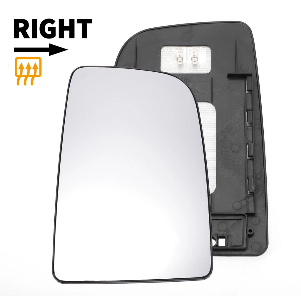 Right Upper White Heated Mirror Glass for Mercedes Sprinter (2006–2011)