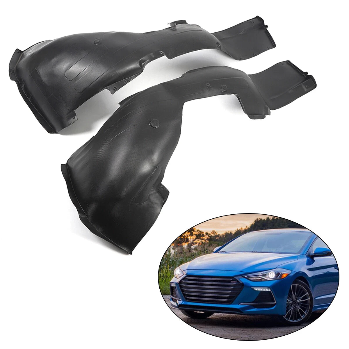 Pair Fender Liner Splash Guard for Hyundai Elantra (2017–2018)