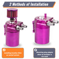 Oil Catch Can Kit for Universal Vehicles (Baffled, Breather Filter)