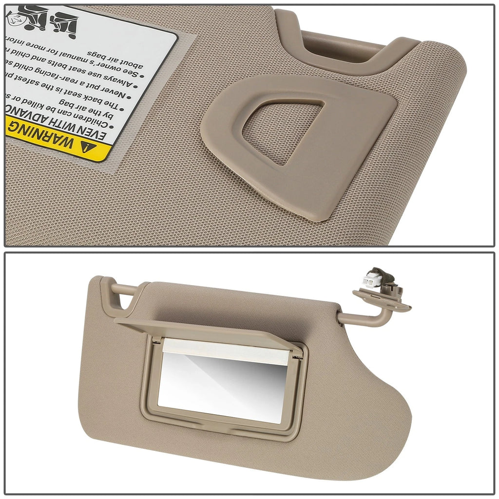 Passenger Side Sun Visor for Nissan Altima (2013–2018) Beige/Tan