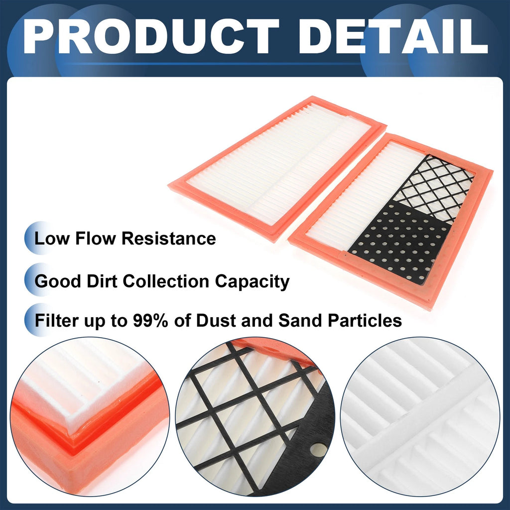 Engine Air Filter No. 642094280490 for Mercedes-Benz CLS500 (2006–2011) 1 Pair