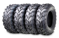 Set of 2 WANDA ATV Tires 24x8-12 Front & 24x10-12 Rear 6PR Lit Mud