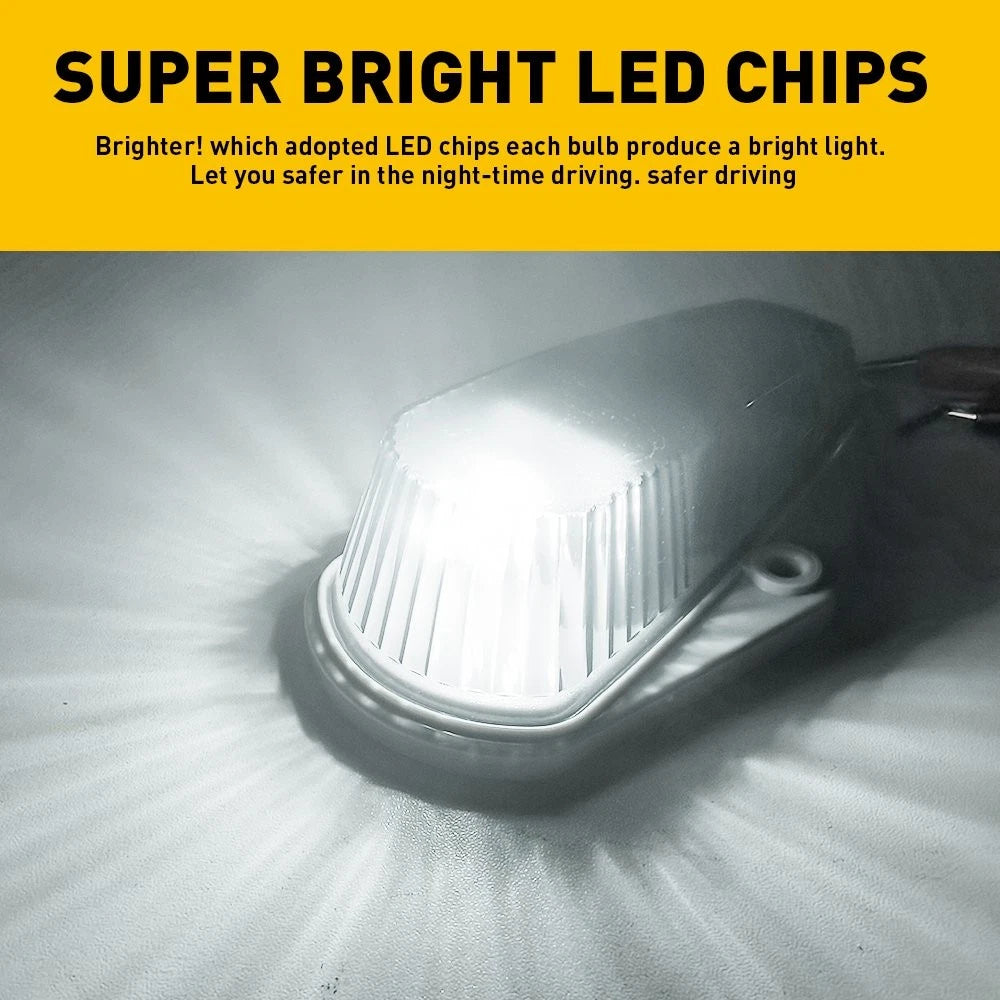 5Pcs Solar Powered LED Roof Cab Lights for Ford F-150 F-250 F-350